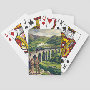 Scottish Highlands Vintage Travel Illustration Poker Cards