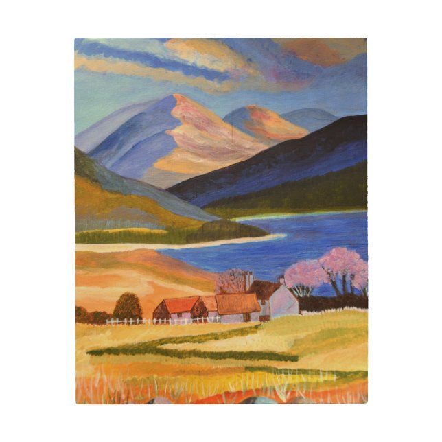 Scottish Highlands Wood Wall Art (Front)