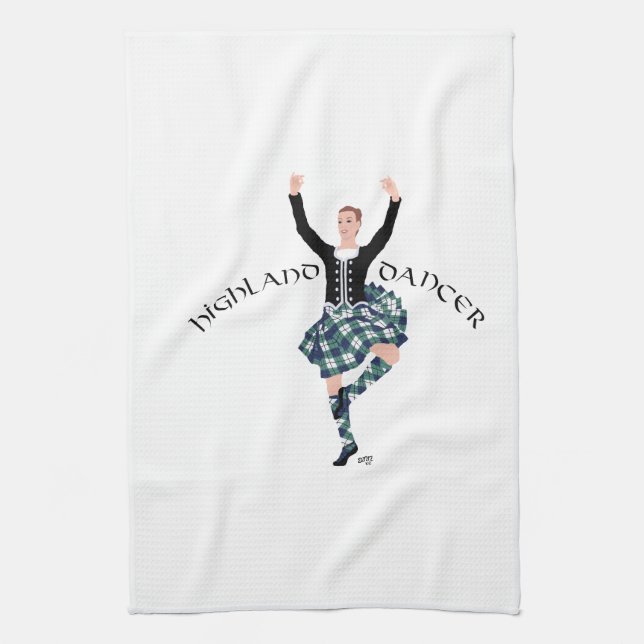 Scottish Higland Dancer - Fling Towel (Vertical)