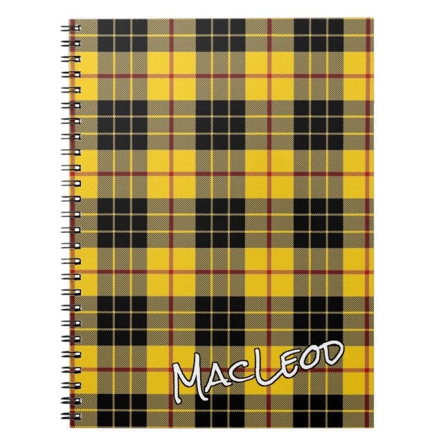 Scottish Honor Clan MacLeod of Lewis Tartan Notebook (Front)