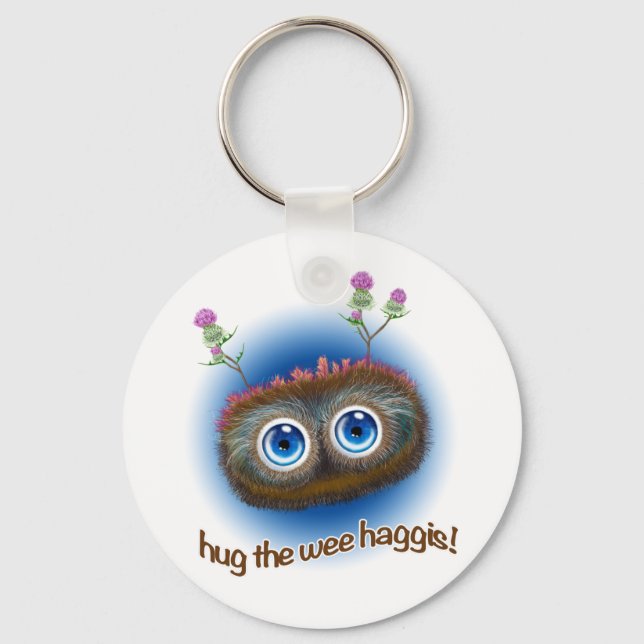 Scottish 'Hoots Toots Haggis' Keychain (Front)