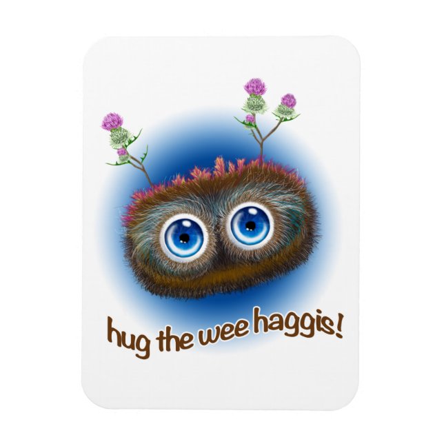 Scottish 'Hoots Toots Haggis' Magnet (Vertical)