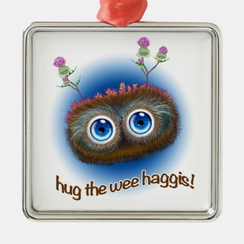 Scottish Hoots Toots Haggis Metal Ornament