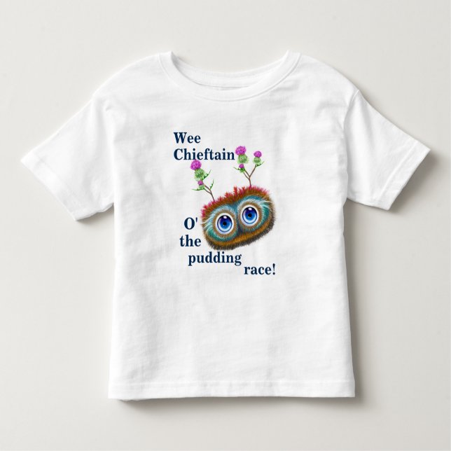 Scottish Hoots Toots Haggis. Wee Chieftain. Toddler T-shirt (Front)