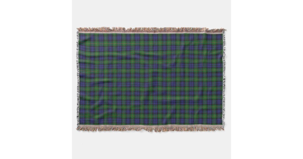Scottish House Of Gordon Clan Tartan Throw Blanket Zazzle Com