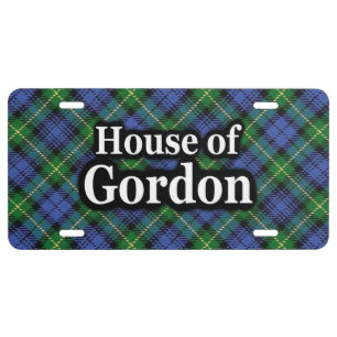 Scottish House of Gordon Tartan Celebration License Plate