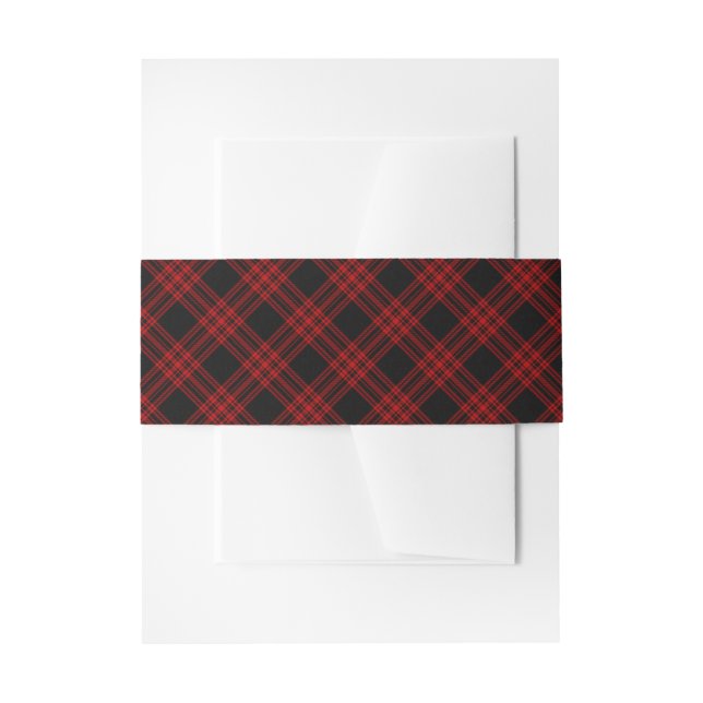 Scottish Hunting Plaid Invitation Wrap (Front Example)