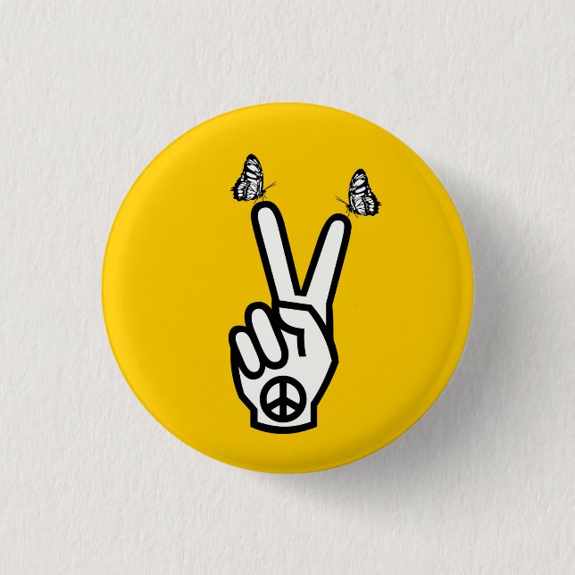 Scottish Independence Butterflies for Peace Symbol Button (Front)