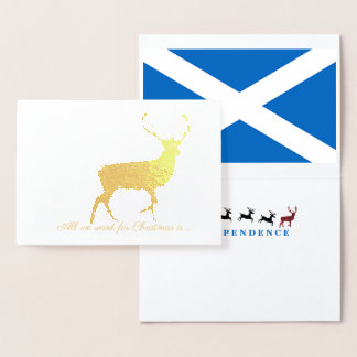 Scottish Independence Christmas Foil Card
