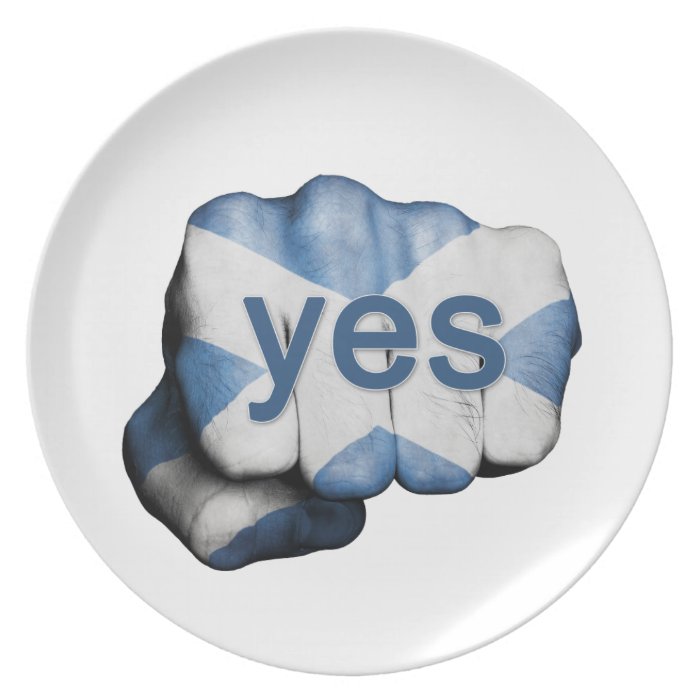 Scottish Independence Fist Party Plates