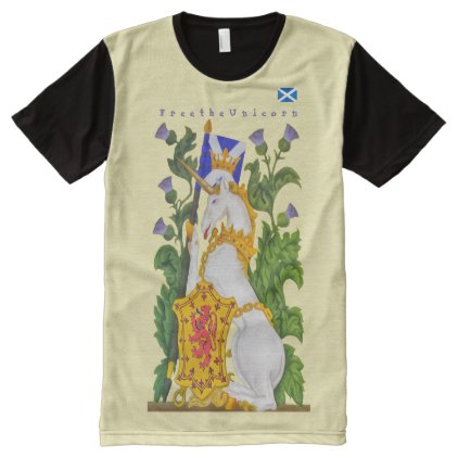 Scottish Independence Free The Unicorn Art All-Over-Print Shirt