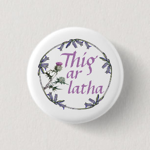 Scottish Independence Gaelic Bluebell  Button