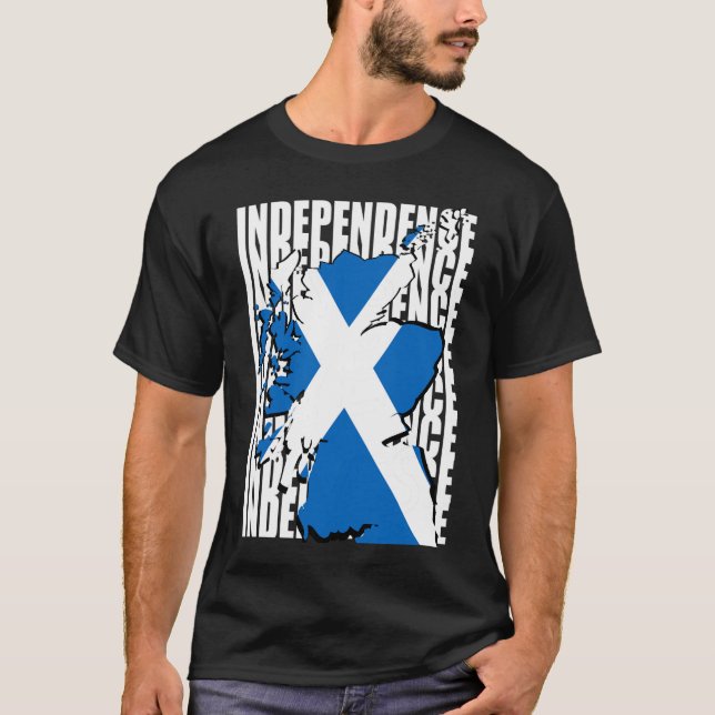 Scottish Independence Map T-Shirt (Front)