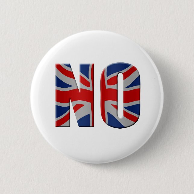 Scottish independence referendum - vote no pinback button (Front)