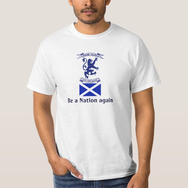 Scottish Independence Saltire T Shirt (Front)