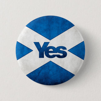 Scottish Independence - Saltire Yes Badge Pinback Button