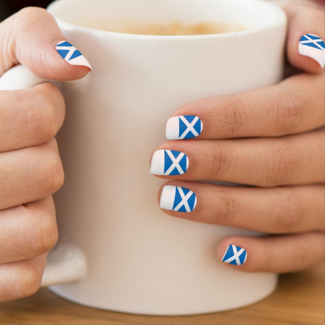 Scottish Independence Scotland Flag Minx Nail Art (Insitu - Mug)