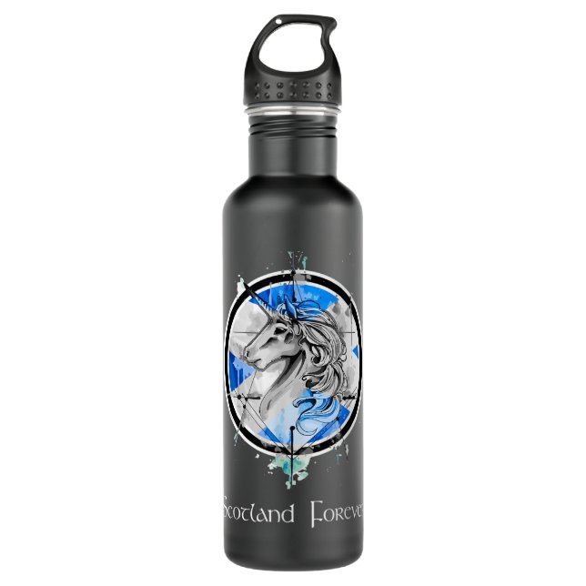 Scottish independence - Scotland Forever Unicorn 4 Stainless Steel Water Bottle (Front)
