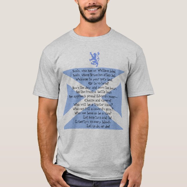 Scottish Independence Scots Wha Hae Song T-Shirt (Front)