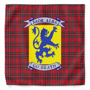 Scottish Independence Tartan Saor Alba Gu Brath Bandana