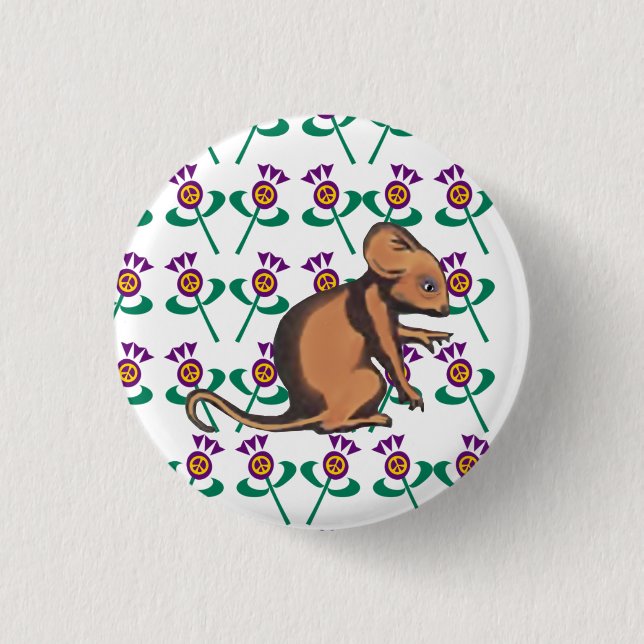 Scottish Independence Timorous Beastie Badge Pinback Button (Front)