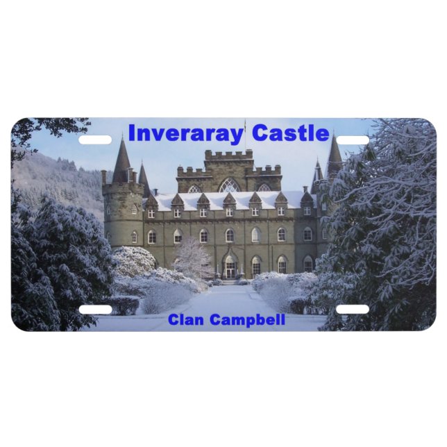 Scottish Inveraray Castle Campbell Clan License Plate (Front)