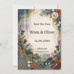 Scottish Italian Heritage Save the Date Card