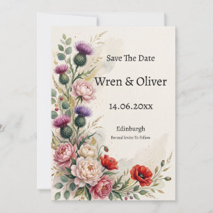 Scottish Italian Heritage Save the Date Card