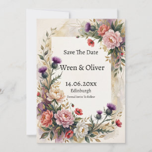 Scottish Italian Heritage Save the Date Card