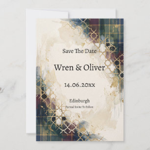 Scottish Italian Heritage Save the Date Card