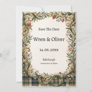 Scottish Italian Heritage Save the Date Card