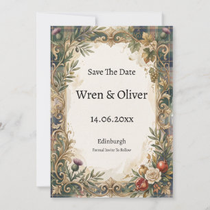 Scottish Italian Heritage Save the Date Card