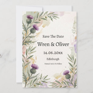 Scottish Italian Heritage Save the Date Card