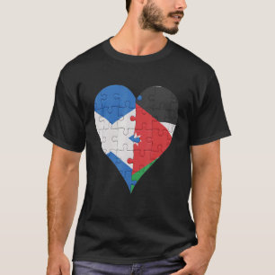 Scottish Jordanian Flag Heart T-Shirt