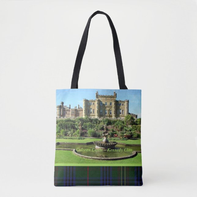 Scottish Kennedy Clan Culzean Castle & Tartan Tote (Front)