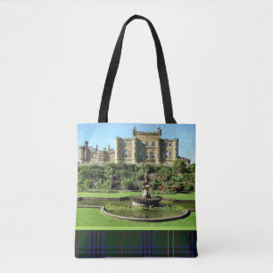 Scottish Kennedy Clan Culzean Castle & Tartan Tote Bag