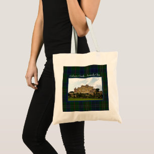 Scottish Kennedy Clan's Culzean Castle & Tartan Tote Bag