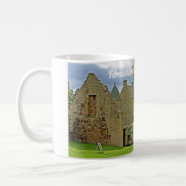 Scottish Kerr Clan Ferniehurst Castle Photo Coffee Mug (Left)