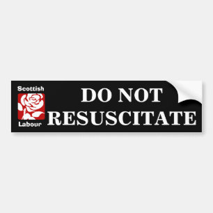 Scottish Labour Party Dying Rose Bumper Sticker