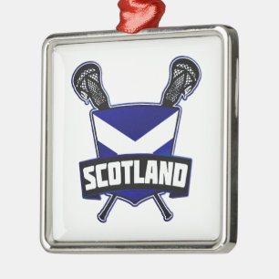 Scottish Lacrosse Logo Metal Ornament