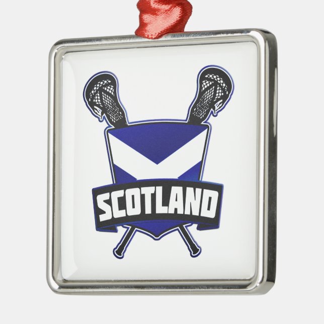 Scottish Lacrosse Logo Metal Ornament (Left)
