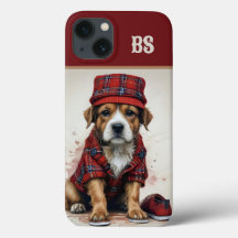 scottish landlord dog in kilt and cap