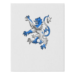 Scottish Lion In St. Andrew’s Colors Faux Canvas Print