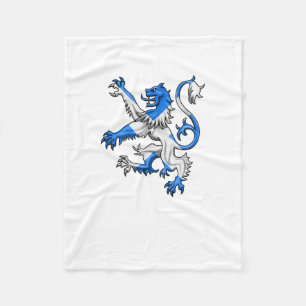Scottish Lion In St. Andrew’s Colors Fleece Blanket