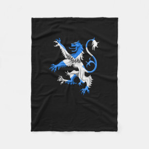 Scottish Lion In St. Andrew’s Colors Fleece Blanket