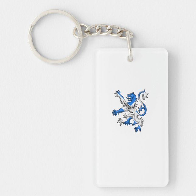 Scottish Lion In St. Andrew’s Colors Keychain (Front)