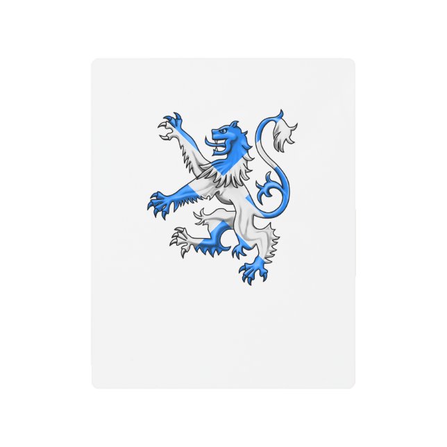 Scottish Lion In St. Andrew’s Colors Metal Print (Front)