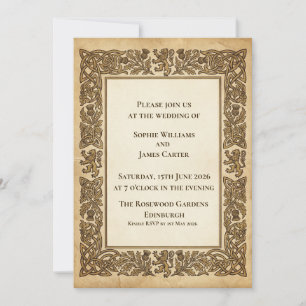 Scottish Lion Rampant Celtic Wedding Invitation