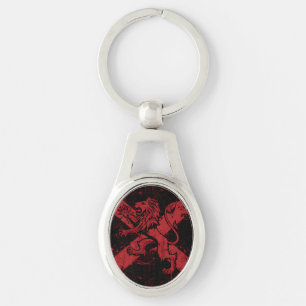 Scottish Lion Rampant Key Ring Red & Black Salti