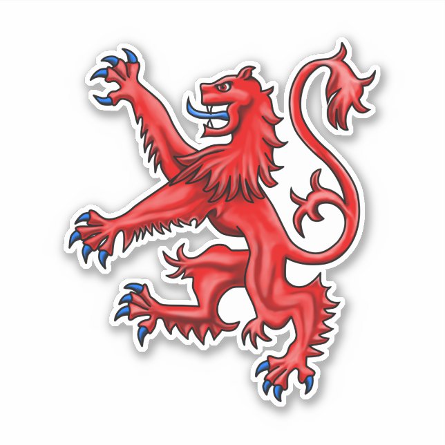 Scottish Lion Rampant Sticker (Front)